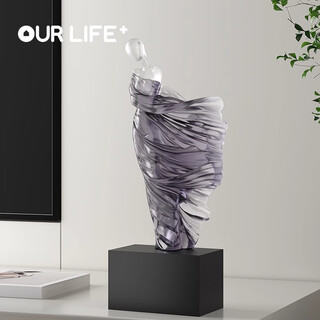 Olai home ancient style spring breeze phantom character art ornament high-end sculpture living room study entrance wine cabinet home accessories yz spring breeze phantom girl-ink color