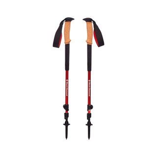 Black diamond men's and women's trekking poles, ultra-light retractable cork grips, non-slip crutches, professional mountain climbing and hiking cross-country walking poles, black and orange picante 100-140cm