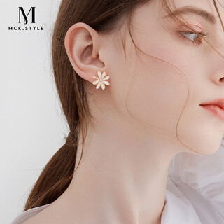 Mck daisy flower earrings ear clips for women without holes clip earrings girlfriend chinese valentine's day gift ear clips