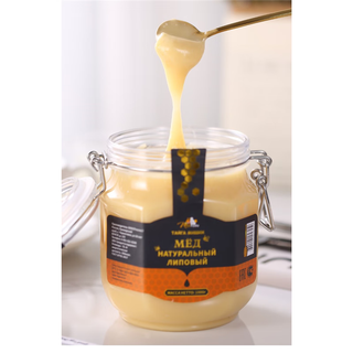 Honey-catching bear russian honey, original imported sea buckthorn honey, pure, natural and authentic linden tree honey, nutritional crystallized honey food gift box, honey-catching bear brand, linden tree honey 1000g 1 bottle x 2 bottles