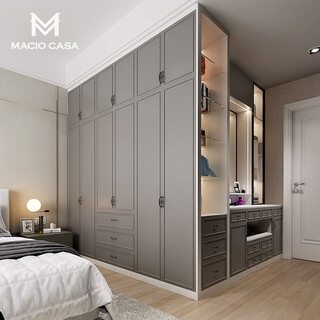 Mag modern simple flat door bedroom wardrobe dresser combination custom whole house custom solid wood cabinet prepaid