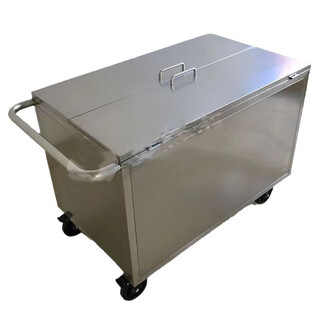 Universal stainless steel trolley garbage transfer cart stainless steel trolley therapy garbage transfer cart waste collection turnover box hospital clinic 0*550*900 (201) style 1 (excluding inner barrel)