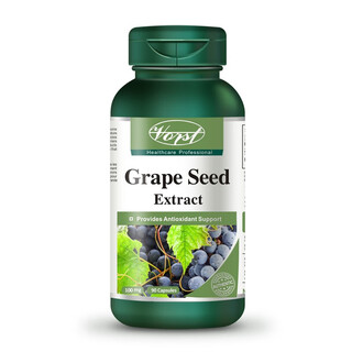 Canadian imported grape seed capsules, natural grape seed extract, proanthocyanidin capsules 100mg, 90 capsules/bottle, one bottle
