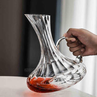 Le aijin red wine decanter, high-end crystal glass red wine decanter, household wine quick wine divider 1500ml, wine decanter with handle 1500ml