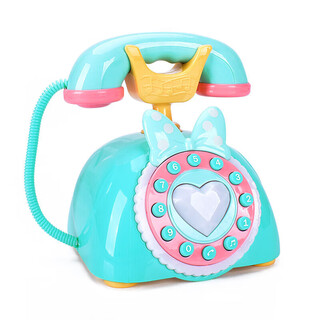 Music princess telephone toy chinese and english learning early education telephone landline toy for boys and girls early education chinese and english telephone mint green ordinary battery