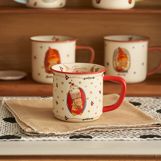 Siyue xingren co-branded mug, cute ceramic mug, couple water cup, birthday gift for women's home store, cheerilee xingren 1 piece