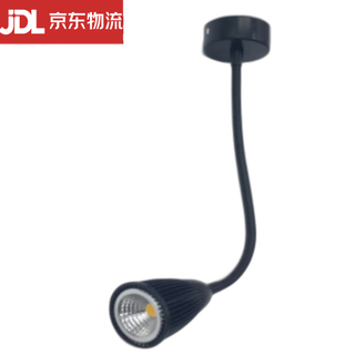 led软管射灯明装吸顶cob长杆弯管3w服装店5w照画10w背景墙壁灯7w 【银色】3W 正白光（2个价）