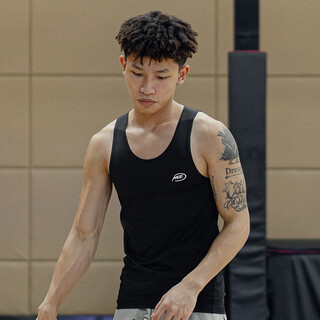 Niceid pro sports quick-drying tight vest men's american basketball training loose breathable abdominal fitness clothing track and field running black sweat-absorbent and quick-drying m