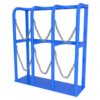 Haojiaju oxygen bottle holder 40l cylinder anti-falling rack oxygen bottle trolley nitrogen tank argon storage rack laboratory gas cylinder holder three bottle rack