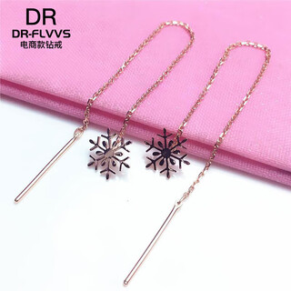 Chuji old phoenix ear wire color gold 18k gold kamasana russian purple gold 585 new style plated 18k snowflake rose gold rose gold pair)