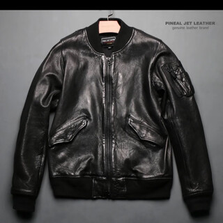 2022 men's japanese ma-1 retro ame kaba first layer sheepskin spring and autumn leather jacket xl 165jin jin is equal to less than 0.5kg