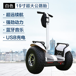 Off-road electric balance car two-wheel adult scooter children's smart two-wheel somatosensory patrol parallel car extra large off-road white 144v (dual 72v) fine-grained tires 72v and above