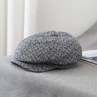 Baijichuan painter hat men's beret ins octagonal hat peaky blinders hat razor party newsboy spring and autumn woolen beret hat white / thin octagonal hat one size