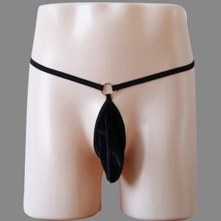 Sexy transparent korean velvet breathable men's sexy underwear stretch t-pants men's t-pants black one size recommended 80-150jin jin equals 0.5kg