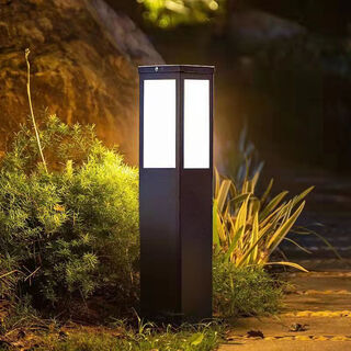 Outdoor solar lawn lamp led square lawn lamp community garden villa landscape floor lamp outdoor waterproof simple electric power model height 60 width 15cm