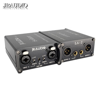 Jraudio la-2 audio signal isolator, current acoustic noise canceller, xlr audio anti-interference isolator, audio common ground isolator, single isolator