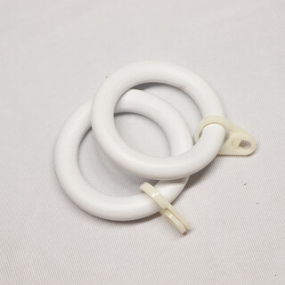 Lilang curtain rod ring solid wood wooden curtain buckle ring hook accessories log roman rod ring ring ring a type white one inner diameter 45mm