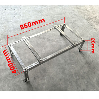 Suitable for new stainless steel air conditioner sitting rack outdoor unit floor rack with horizontal bar high custom thickened stainless steel single layer rack 1.5-2 hp air conditioner outdoor unit bracket