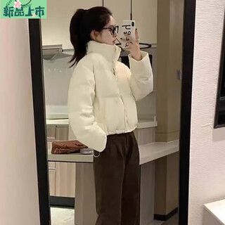 Ai feilin 2026 new short down jacket women's white duck down winter thickened warm jacket loose little man white thickened + white duck down s 80-120