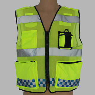 Customized reflective safety vest with multiple pockets and wear-resistant motorcycle riding vest with high-brightness traffic patrol vest printing fluorescent green fishnet style xl175 one size fits all 240jin jin is equal to 0.5kg within
