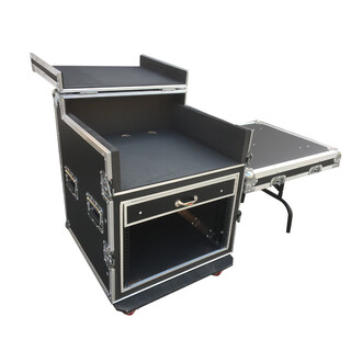 12u16u flight case cabinet power amplifier audio cabinet mixer with shelf flight case stage equipment cabinet 8+4 single layer one workbench + 2u drawer