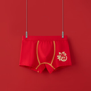Feathery duck boys red boxer briefs 8 horse year 9 boy baby chinese red children's boxer briefs 10 animal year red shorts fu 1 pair 160 4xl height 140 to 155 80-100jin jin is equal to 0.5 kg