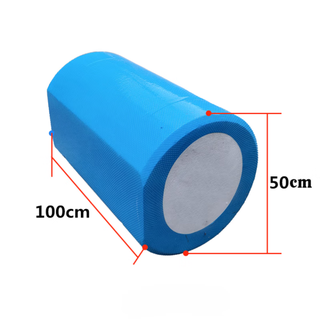 Lzjvlzjv breeding cage pontoon water platform fish farming tank floating barrel fishing foam boat round plastic floating platform pollution interception 50x100 high density sealing film buoyancy 160 kg l