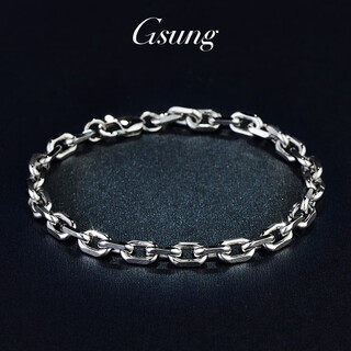 Gsung platinum men's bracelet pt950 cross buckle bracelet platinum women's o-shaped bracelet platinum pt950 bracelet priced by the gram