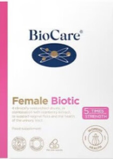 Bioco cranberry probiotic capsules women's lactobacillus 30 capsules biocare white 1 box