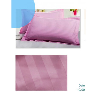 Pillowcases for naiqu hospital, single clinic ward bedding, pillow leather, hospital bed dormitory, non-pair of pure cotton pillows, powder forged strip thickened pillowcases (pack of 3) 50cmx70cm