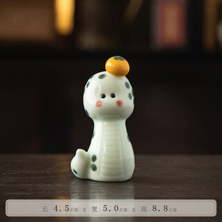 Refined ceramics cute little snake baby tea pet ornaments personalized tea play tea table decorations snake year zodiac mascot <little snake treasure> ornaments/cfj