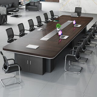 Litang large conference table conference room high-end long table simple modern light luxury office negotiation reception table and chair combination 2792 people have selected 3.0 meters + 10 matching chairs