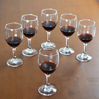 Huirong tongda red wine glass set goblet glass household white wine glass wine six pieces (about 2 and a half)