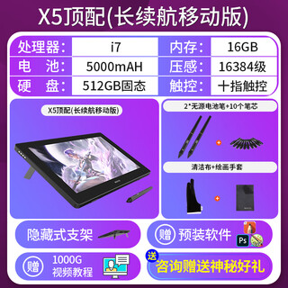 BOSTOTABLET 15.6英寸便携数位屏一体机绘画电脑手写屏数位板手绘板绘图一体机 X5顶配（长续航移动版）带电池带触摸