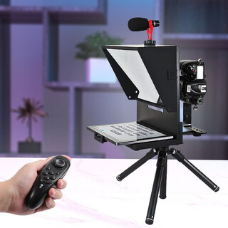 Qiye large screen teleprompter mobile phone tablet slr camera mirrorless portable large inscription machine video prompt subtitle live shooting camera suitable for apple ipad huawei