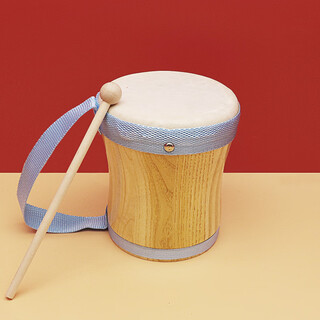 贝琪雅奥尔夫打击乐器手鼓儿童手提鼓羊皮手敲鼓幼儿园老师用手拍鼓节奏 天蓝色羊皮手提鼓（5寸/13cm）