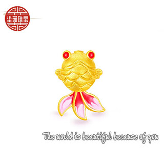 Chenru 99 gold pendant, ancient method, 3d hard gold necklace, couple gold jewelry, birthday gift for boyfriend and girlfriend, goldfish single pendant