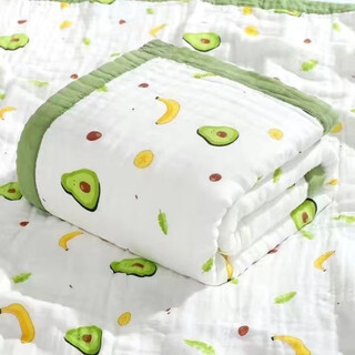 Chenchen xiaobei pure cotton baby bath towel newborn super soft absorbent gauze towel wrapped pure cotton type a 6-layer gauze wide-brimmed baby bath towel avocado 110*110cm