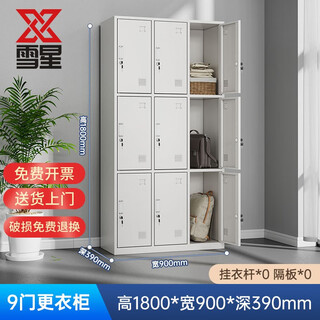 Snow star steel file cabinet, iron cabinet, low cabinet, information office file, financial voucher cabinet, employee storage, lockable iron cabinet, nine-door locker, economical model