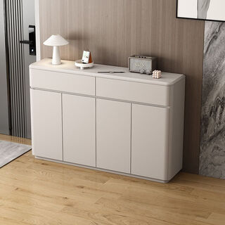 Entrance door shoe cabinet floor-standing multi-functional new model with drawers balcony entrance storage cabinet package installation partition cabinet floor-standing model matte paint shoe cabinet length 82cm nationwide delivery upstairs included installation by yourself