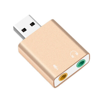 Yushuo yushuo/laptop external usb sound card headphone converter adapter interface independent driver-free external computer sound card metal usb sound card-gold