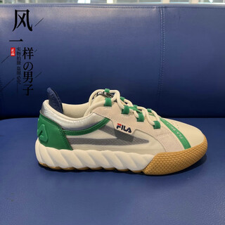 Fila summer and autumn men's and women's rope shoes pioneer sneakers casual sports shoes f12w m333201 women's fsg snow white/three-strand green 36
