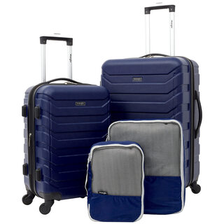 Travelers club 4-piece suitcase set, hard shell trolley, travel storage, unisex
