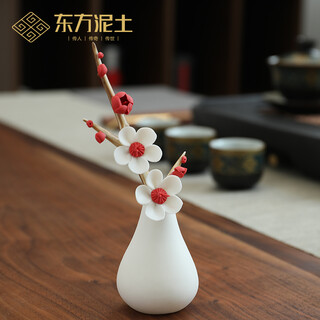 Oriental clay ceramic handmade vase tabletop decoration living room flower arrangement modern home bedroom art decoration d04-89a plum vase handmade art