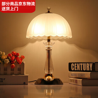 颇通台灯卧室氛围灯床头灯小夜灯家用 现代简约欧式风格可调光LED结婚 旋钮开关不带灯泡