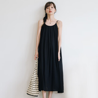 Miduli suspender dress maternity summer suit summer outer shirt women's thin loose and lightweight pregnant mother black size m (recommended 80-110 jin jin equals about 0.5 kg)