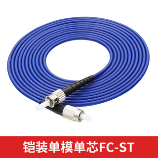 Armored fiber optic jumper sc to lc-fc-st rodent-proof and tensile-resistant single-mode single-core 10m/30/50m pigtail extension telecom-grade armored single-mode single-core fc-st 20m