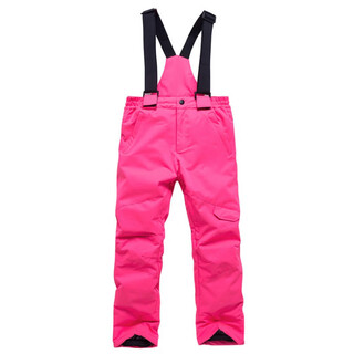 Sanqihu children's ski pants for boys and girls winter outdoor snowboard and double board ski pants windproof, waterproof and warm plus pink s
