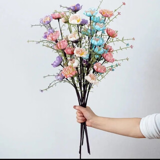 Xushansi hibiscus artificial flower azalea butterfly love flower white butterfly dried flower guest decoration living room tv cabinet dining table flower arrangement colorful butterfly hibiscus 5 mixed colors