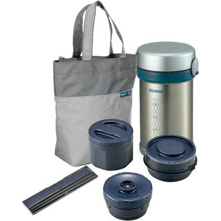 Zojirushi portable large-capacity lunch box, stainless steel outer tube, multi-layer microwaveable, simple and insulated lunch box, sl-nc09 stainless steel, 3 layers